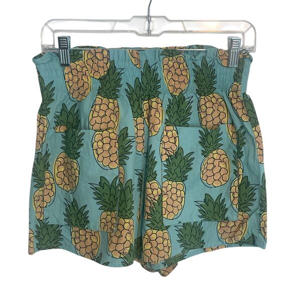 Zara Pineapple Cropped Top & Shorts Set Womens Small & Medium Tropical Beachy - Picture 7 of 16